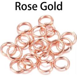 Hobby Sieraden maken| 50 stuks | Rose Gold |10 mm| Jumping Ring. | Oogjes | Ringetjes | RVS | sluiting| direct snel leverbaar| Bol